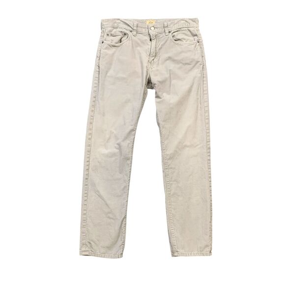 J Crew Pants Mens 32 Ash Grey 770 Straight Fit Stretch Chino Corduroy Stretch - Picture 1 of 12